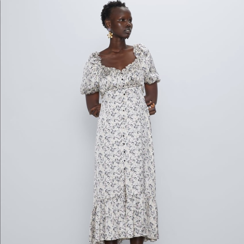 NWT ZARA printed satin dress